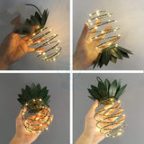 Outdoor Waterproof Garden Pineapple Solar Lights Path Lights Hanging Fairy Lights Solar Led Warm Fairy String Decor