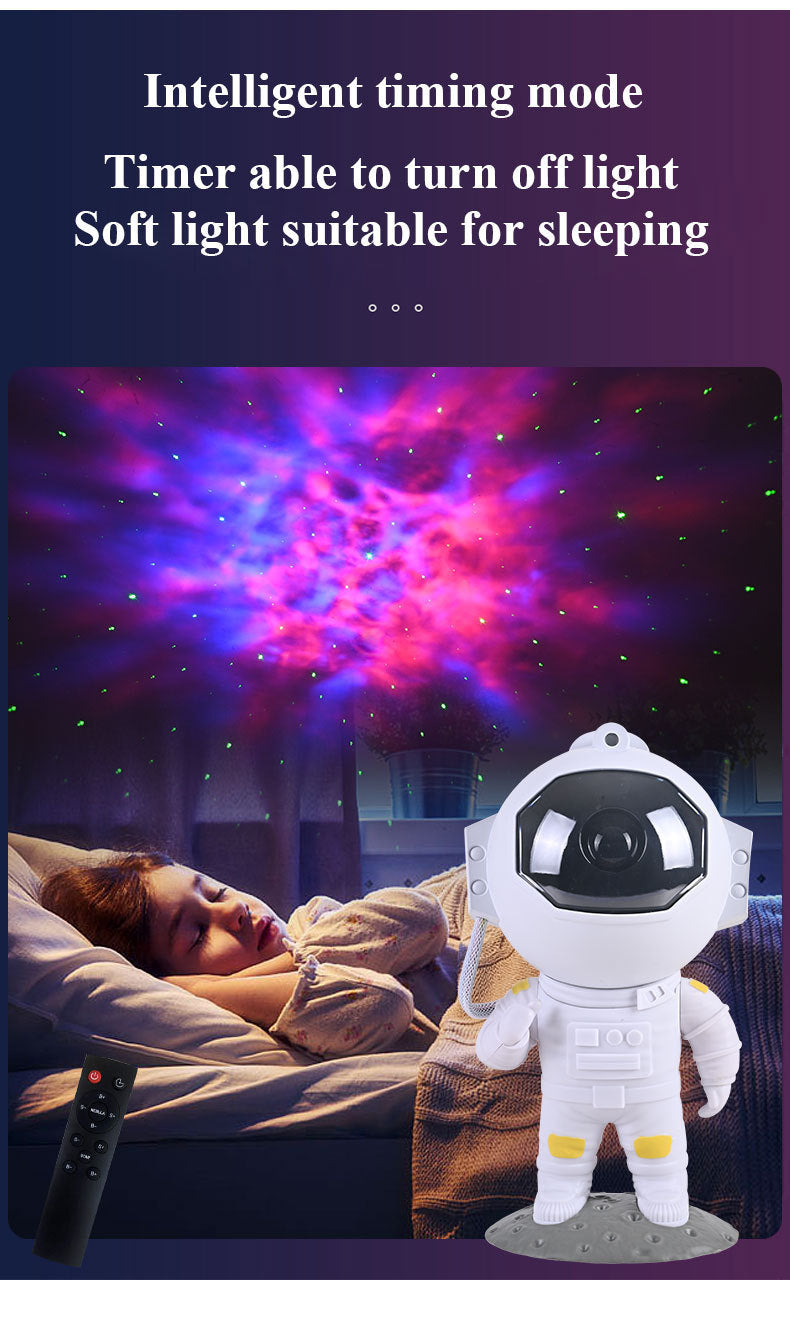 Galaxy Star Projector Starry Sky Night Light Astronaut Lamp Home Room Decor Decoration Bedroom Decorative Luminaires Gift